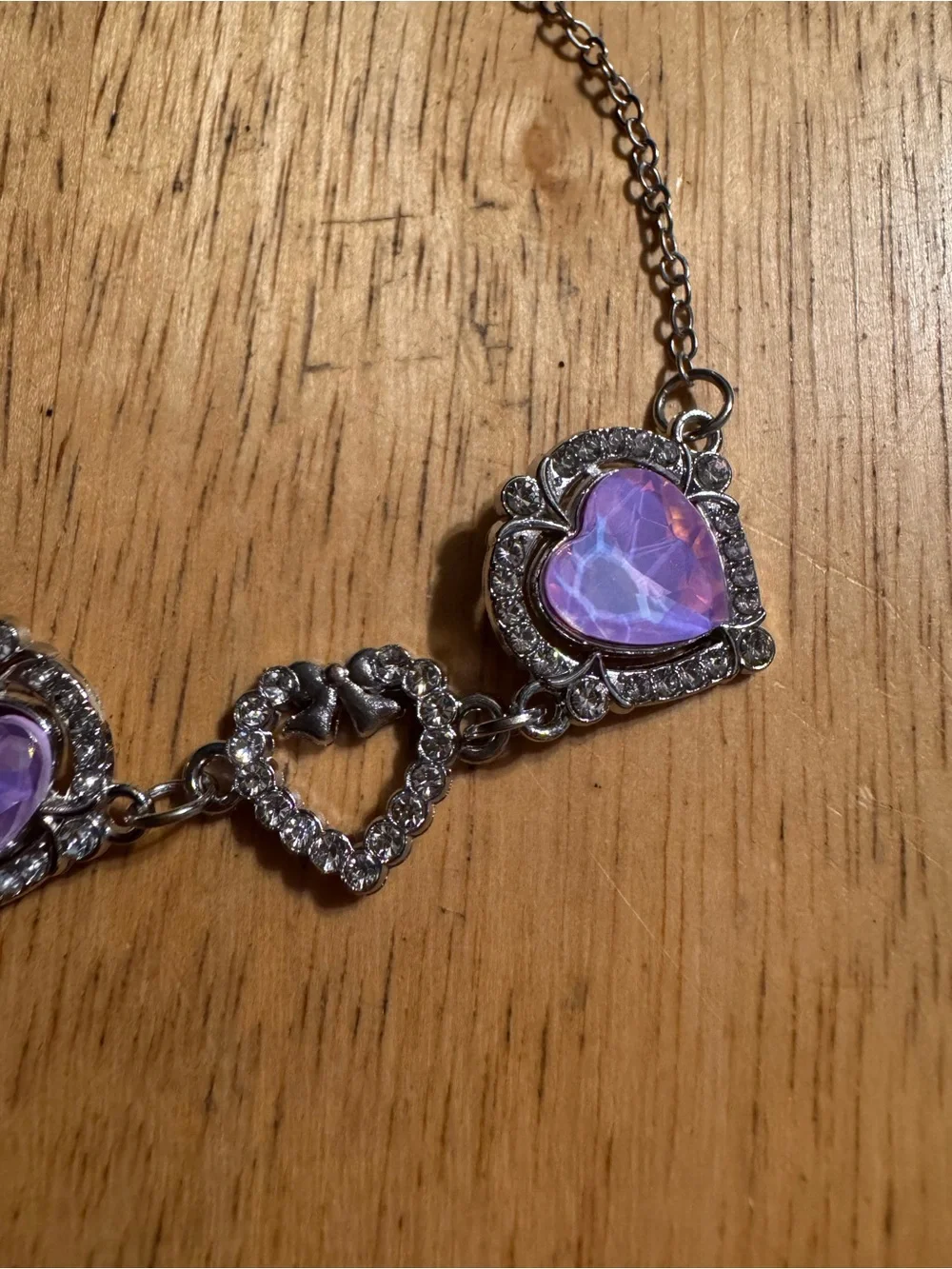 Silver Tone Rhinestone Statement Bracelet